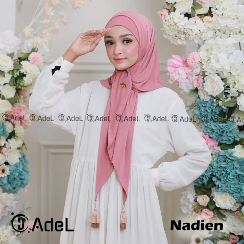 [ Adel Hijab ] NADIEN••hijab segitiga instan jersey •• hijab simple••