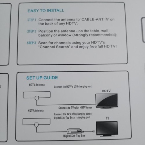 Digital HDTV Antenna Tv Digital Indoor AT-055 / Antenna AT-056 High Fleco