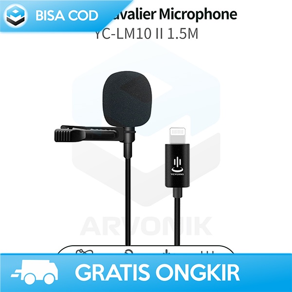 MICROPHONE CLIP ON HP TAFFSTUDIO PLUG LAVALIER LIGHTNING 1.5 M JH-041