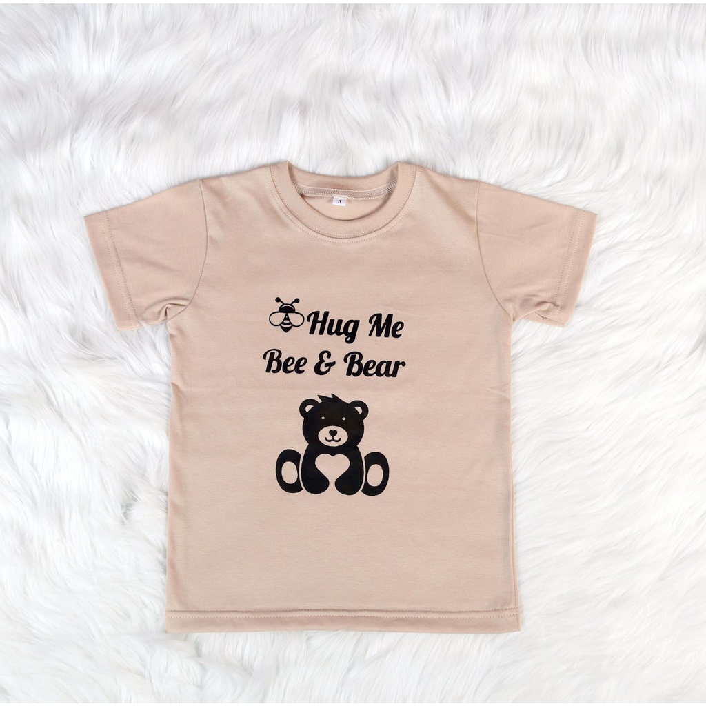 KAOS ANAK GAMBAR BERUANG HUGME BEE AND BEAR