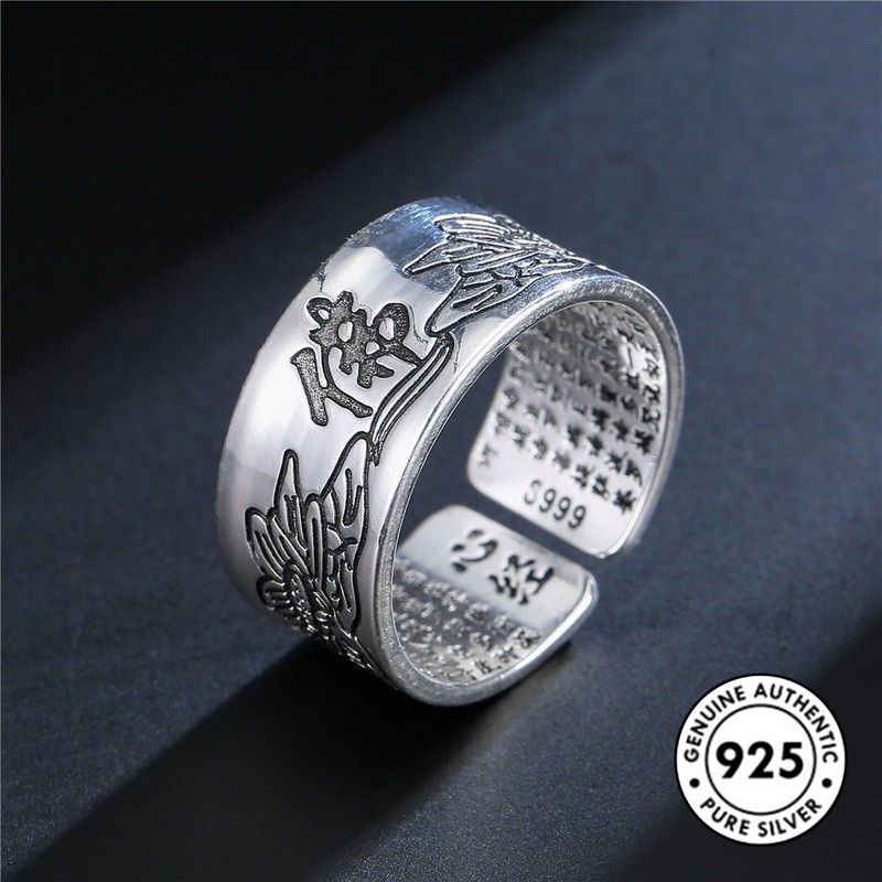 Cincin S925 Silver Gaya Retro Thai