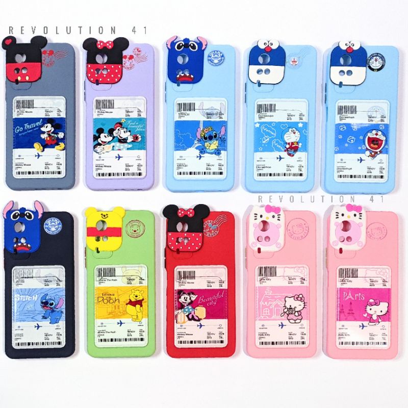 Silikon Hp Vivo Y53S Y51 2020 Karakter Doraemon Hello Kitty Mickey Minnie Mouse Winnie The Pooh Stit