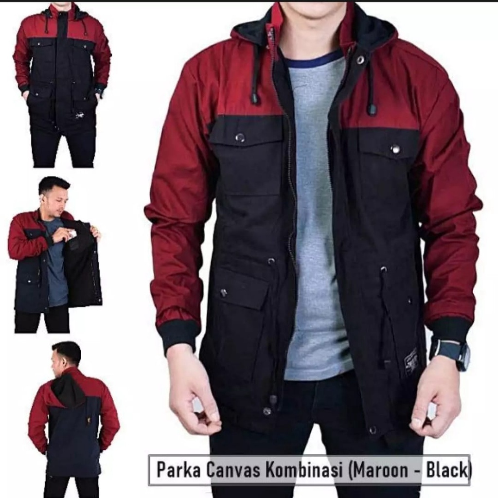 jaket parka jumbo/jaket parka kombinasi/parka pria OPER SIZE