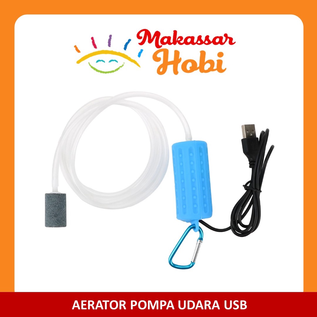 Air Pump Airpump Aerator Pompa Udara USB DC Baterai Batere Powerbank