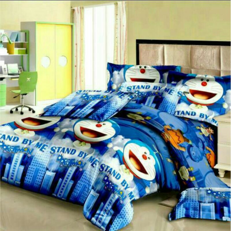 BEDCOVER  FATA MURAH / BED COVER MOTIF DORAEMON / BADCOVER