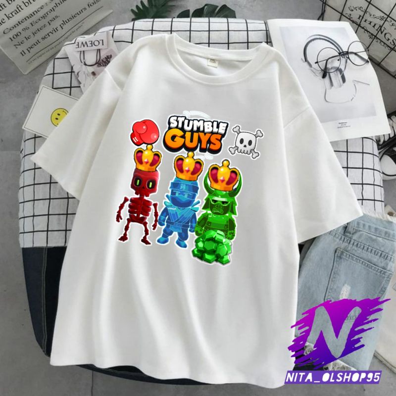 stumble guys baju kaos anak atasan anak laki laki stumble guys premium spesial