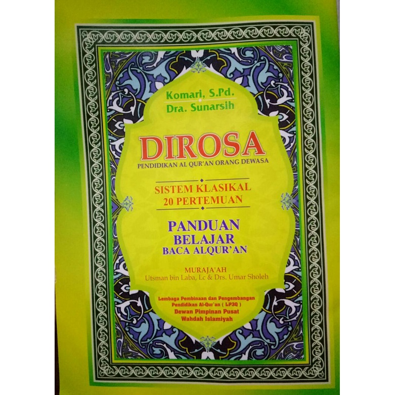 BUKU DIROSA PENDIDIKAN AL-QUR'AN ORANG DEWASA BERKUALITAS [ORIGINAL]