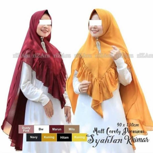 Kerudung Khimar Jumbo Syahlan Grade A