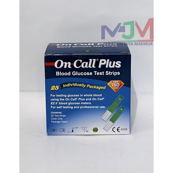 Strip Gula ONCALL PLUS/ Stik Gula Darah/ Strip Tes Gula Darah ONCALL PLUS/ Strip Cek Gula Darah ISI 