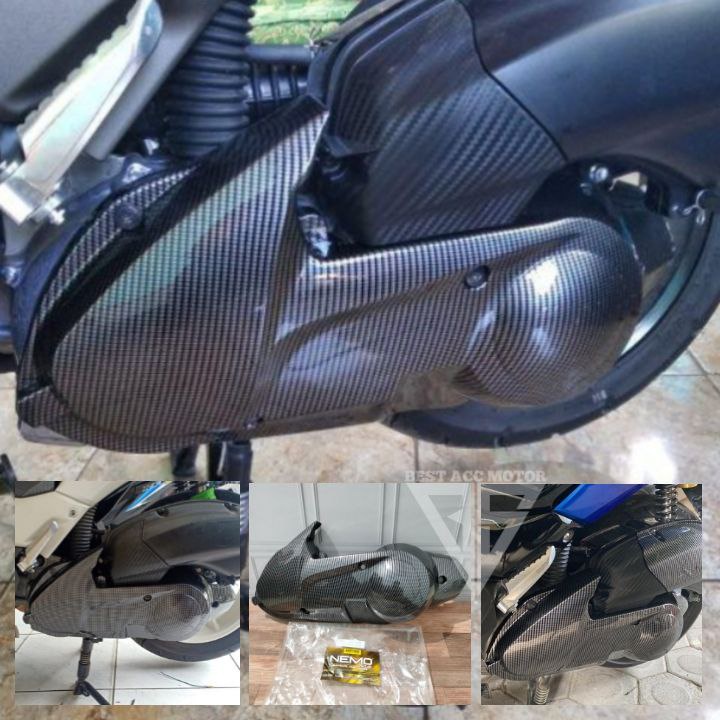 COVER CVT NMAX OLD 2015 2016 2017 2018 2019 CARBON NEMO TUTUP BAK CVT NMAX OLD