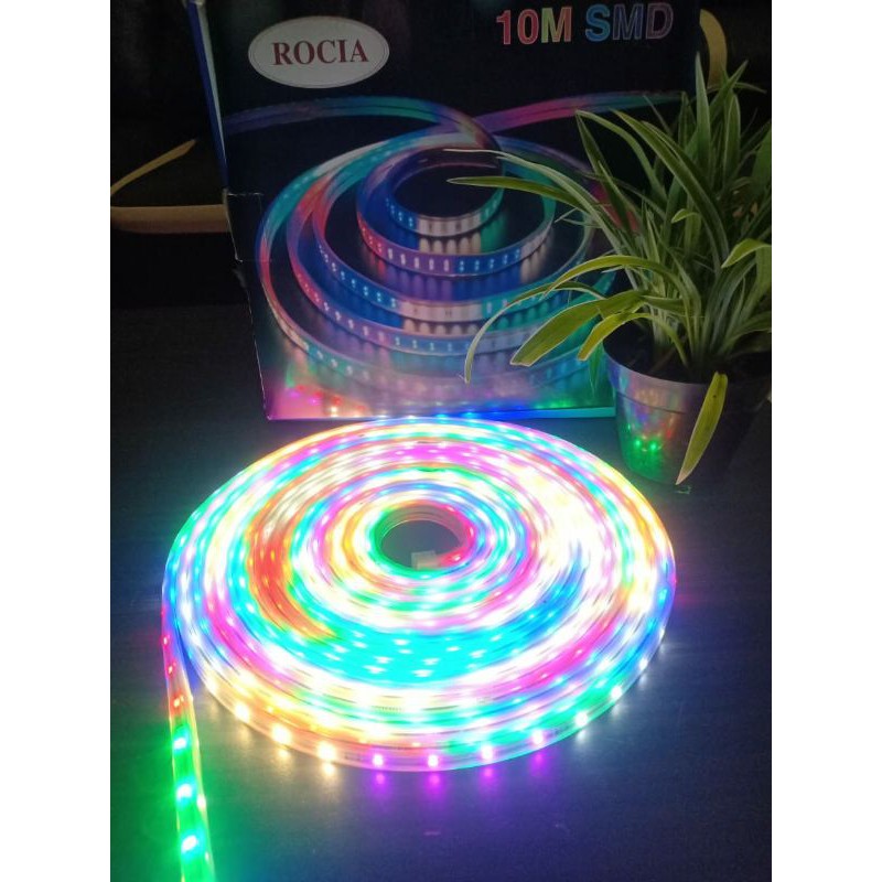 Lampu LED Selang / Hias / Rainbow Segi Kecil Rocia 10 meter
