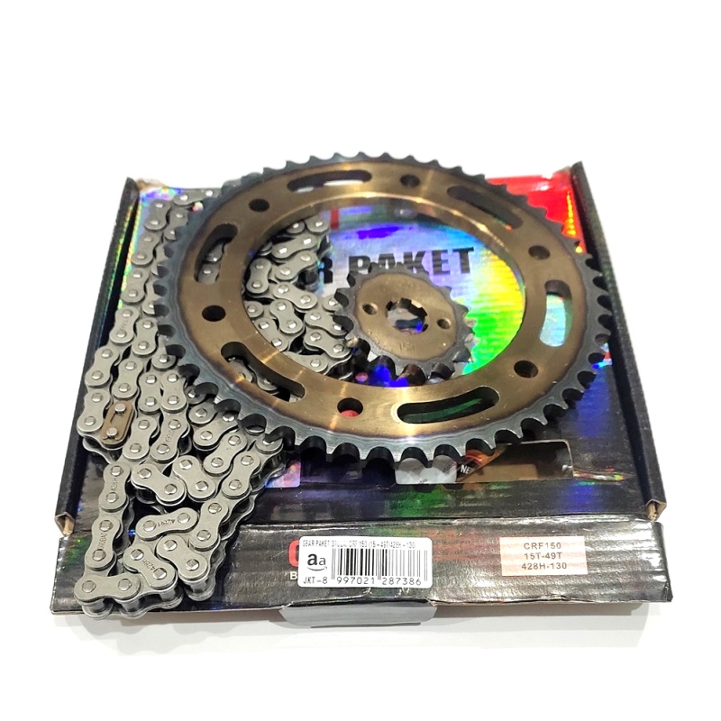 GEAR PAKET OTOBAI CRF 150 (15-49T/428H-130)