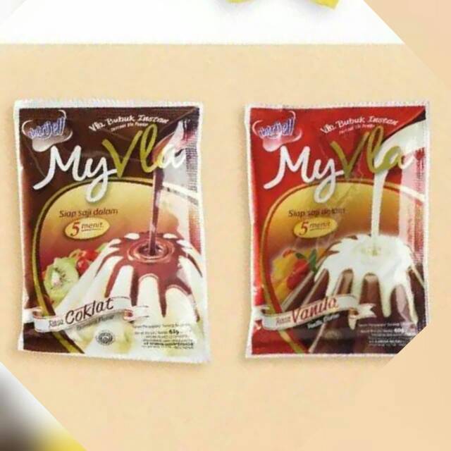 Nutrijell Myvla Coklat Dan Vanila Saos Puding Agar Rasa My Vla 5120