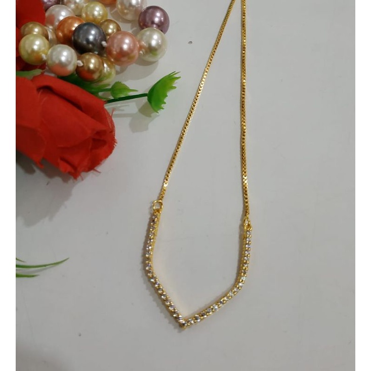 Promo,,, perhiasan wanita titanium motif terbaru lapis emas gold anti karat