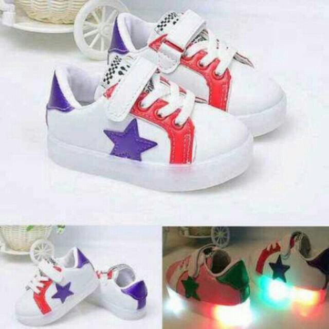 sepatu anak nyala / sepatu led star