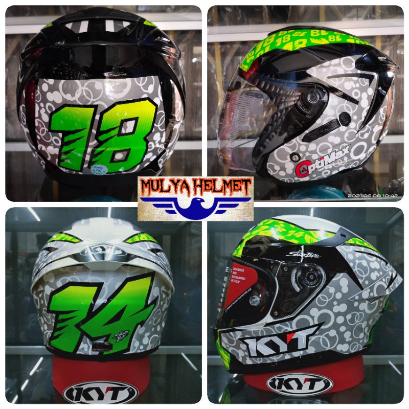 HELM KYT TTC ARBOLINO WHITE COUPLE G2OPTIMAX ARBOLINO