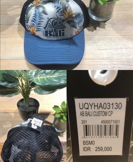 Topi QUIKSILVER AB Bali Custom Original BNWT