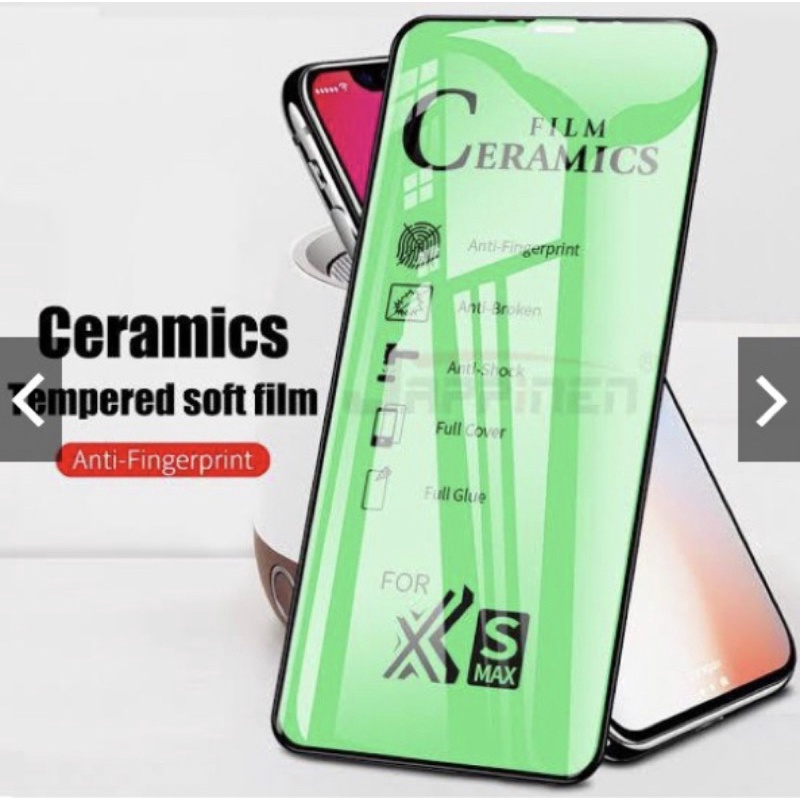 TEMPERED GLASS CERAMIC FILM FULL COVER Realme 5 / 5i / 5 Pro / C2 / X / X2 / XT / ANTI GORES ANTI PECAH