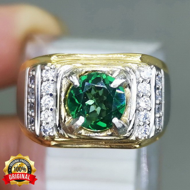 CINCIN BATU AKIK ASLI GREEN TOPAZ HIJAU NATURAL