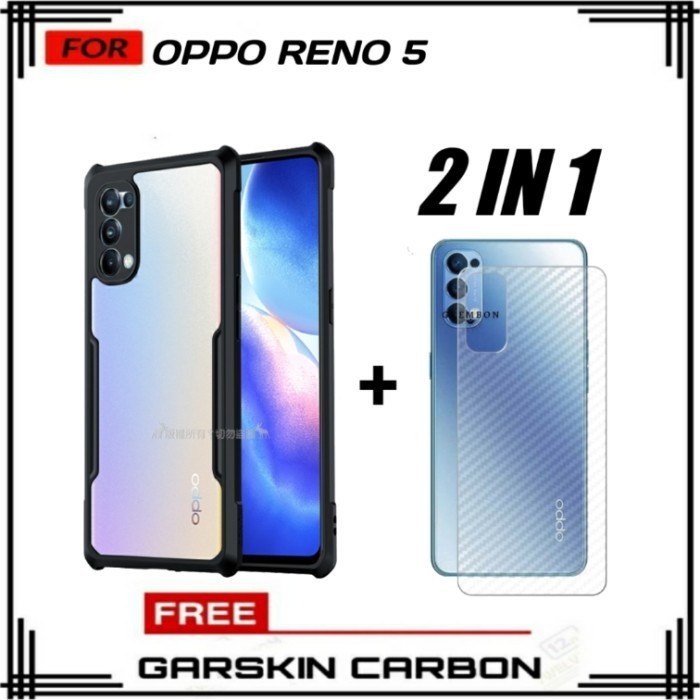 PROMO CASE OPPO RENO 5 CASING TRANSPARAN HARDCASE FREE GARSKIN-READY