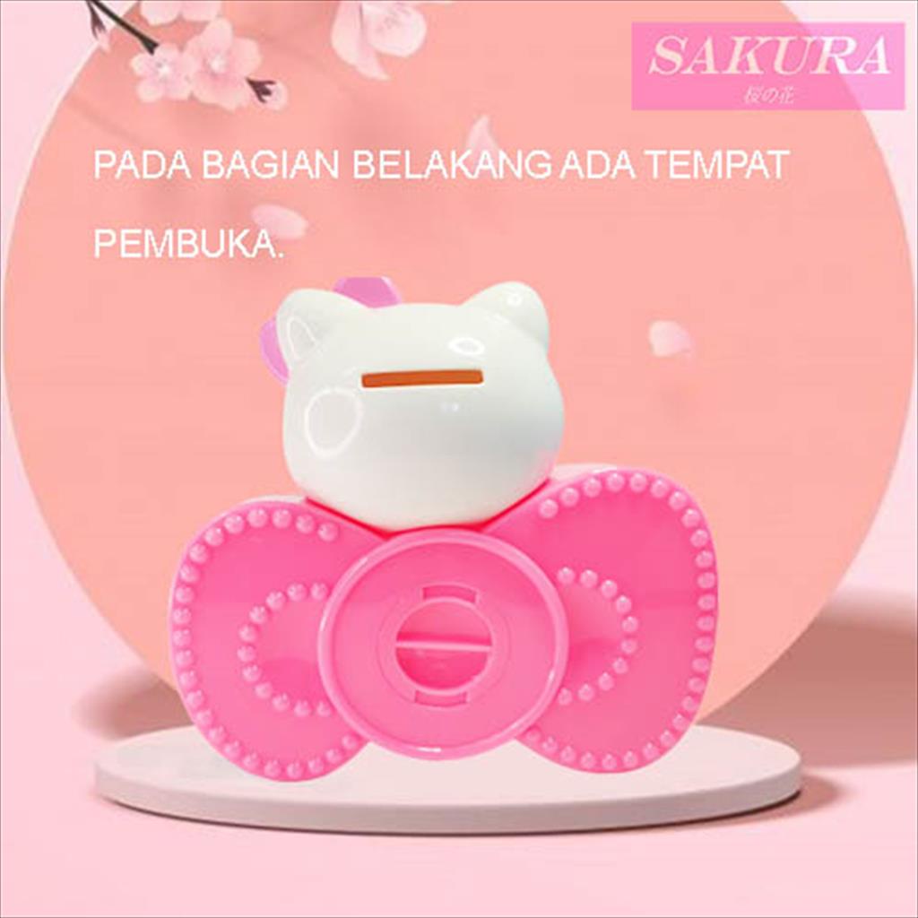 SAKURA Celengan Anak Karakter Kepala Kitty/Celengan Lucu 133183