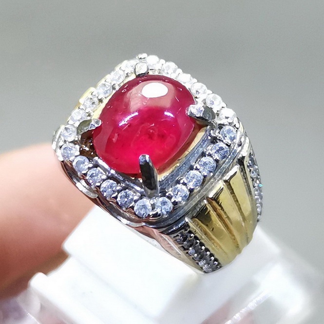 Cincin Akik Merah Delima Asli Ruby
