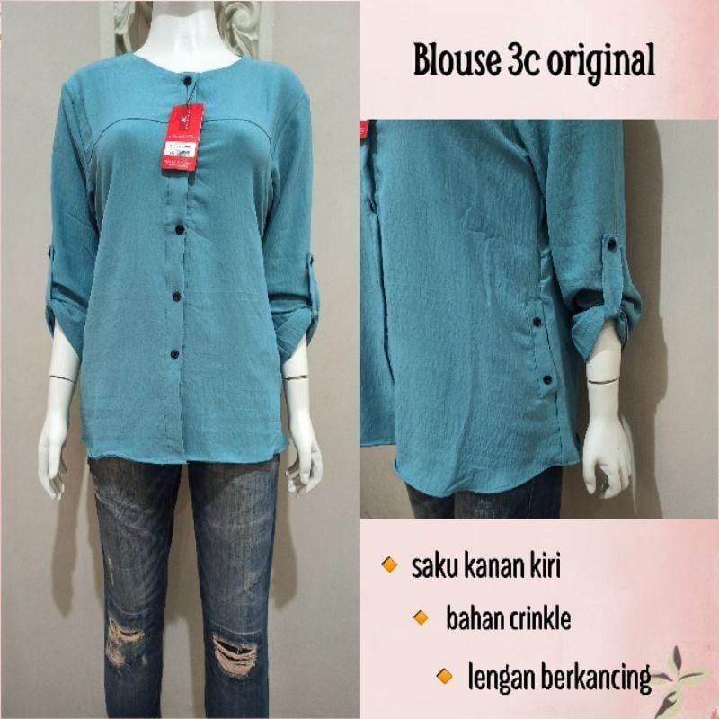 Blouse 3C Original Kemeja wanita 3 Coins Original