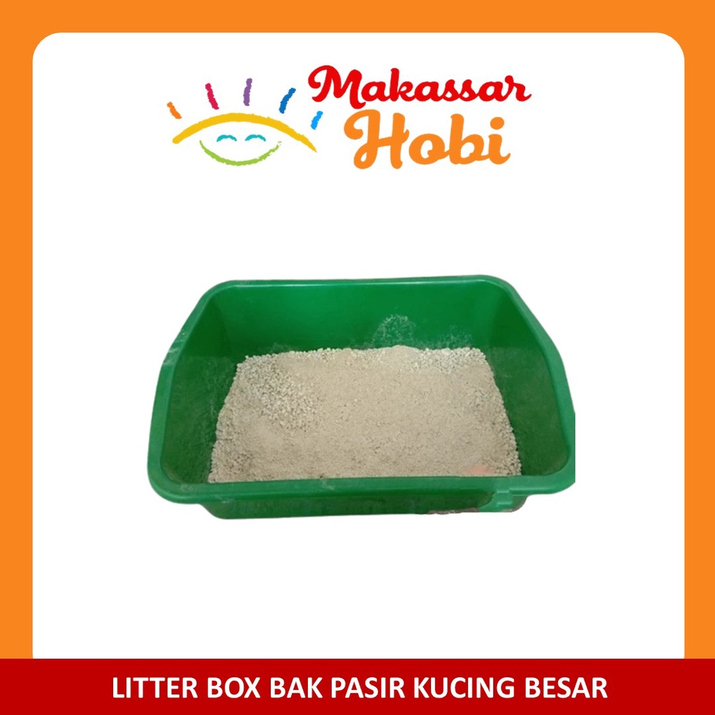 Bak Pasir Kucing Besar L Baskom Pup Cat Litter Box Tempat Wadah Kotak