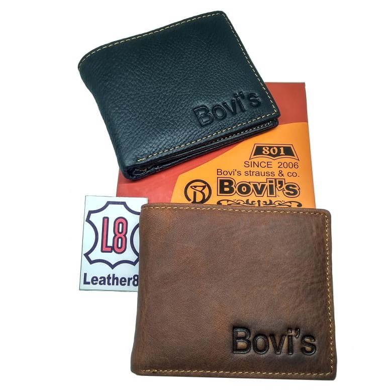 Dompet kulit pria 3dimensi Bovis 5022 polos / Dompet lipat murah berkualitas