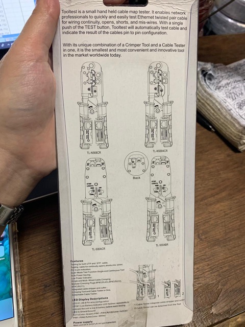 Crimping Tools Tang RJ45 + Kabel LAN Tester TL-N568CR