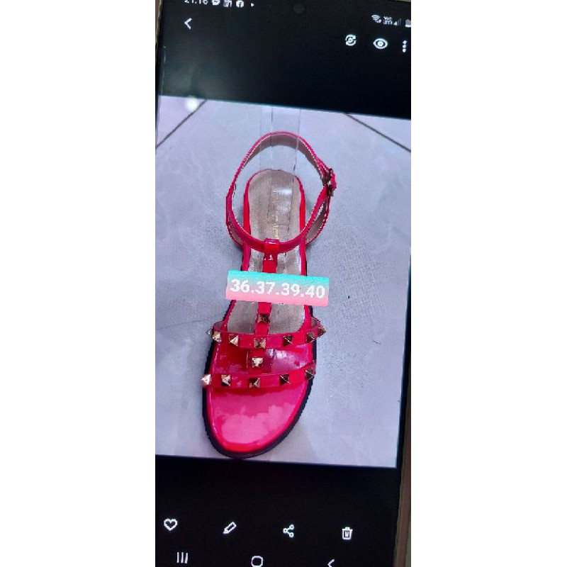 sepatu sendal purple pink