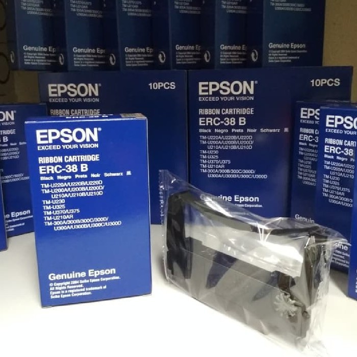 CARTRIDGE PITA RIBBON PRINTER EPSON TM-U220 - ERC 38 B - BLACK / HITAM