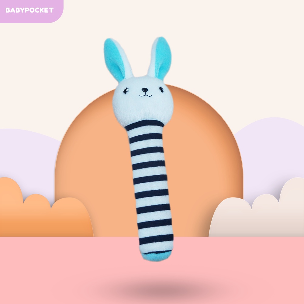 Mainan Edukasi Bayi Little Friends Boneka Rattle Stick Rabbit LFR2040