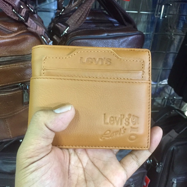 antonHilmanto-dompet pria bahan kulit asli import motif natural model lipat biasa kartu luar cabut