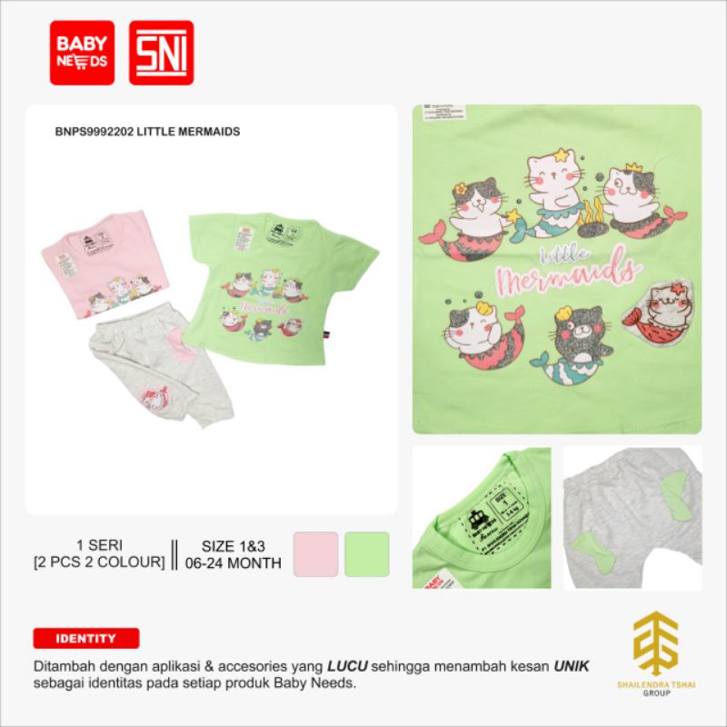 Baby Needs Baby Daily Set - Setelan Baju Anak 6-12 Bln &amp; 18-24 Bln