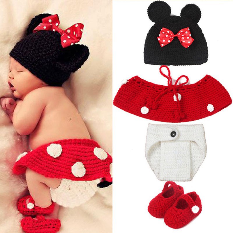 newborn baby photo costume/ kostum bayi /photo booth minie mouse