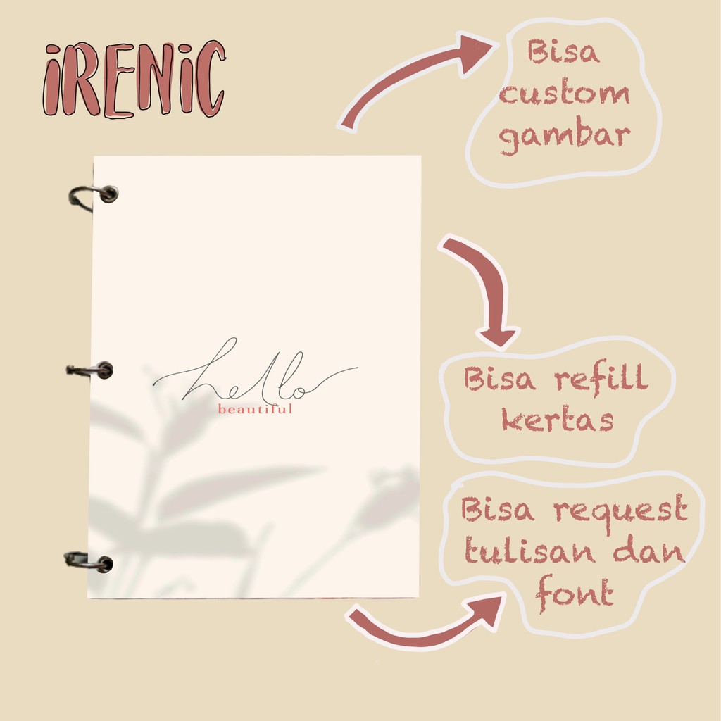 

Custom Notebook A5 Hard Cover Buku Catatan Binder Journal