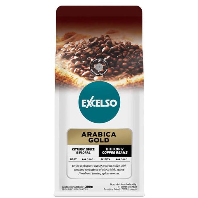 

Excelso Arabica Gold Coffee 200 gram - Biji Kopi