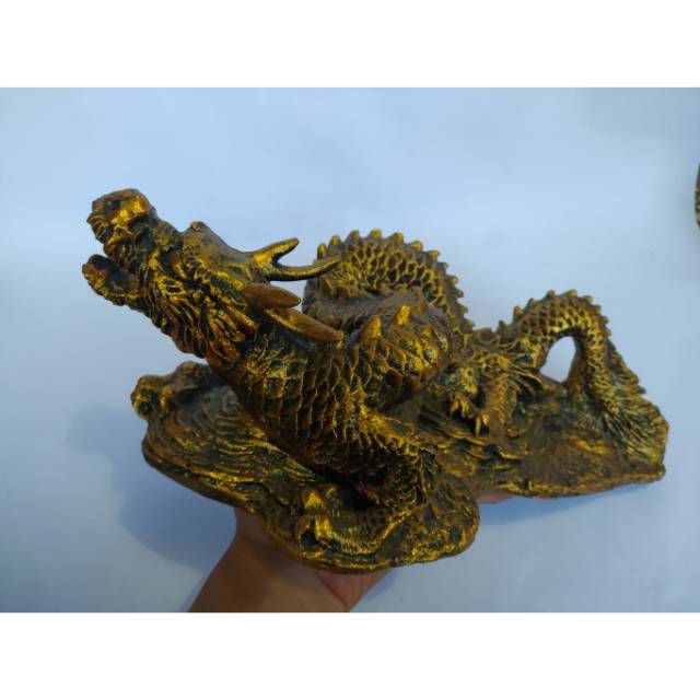 PAJANGAN MINIATUR PATUNG NAGA UKURAN JUMBO BAHAN FIBERGLASS - DEKORASI RUMAH MURAH