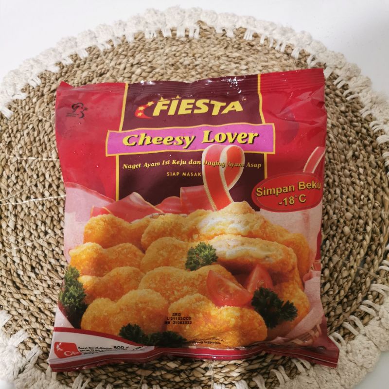 

Fiesta Cheesy Lover Naget Ayam Isi Keju dan Daging Ayam Asap 500gr