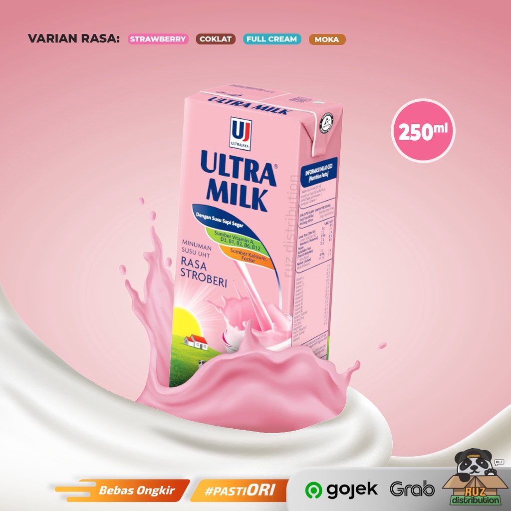 Jual Susu Ultra Milk 250ml - Susu UHT Ultra Milk Indonesia|Shopee Indonesia