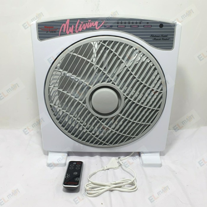 Kipas angin box fan MASPION Box fan 12 inch remote JF-1205RC / 1205 RC-MASPION Box fan 12 inch remote JF-1205RC / 1205 RC-1205 RC