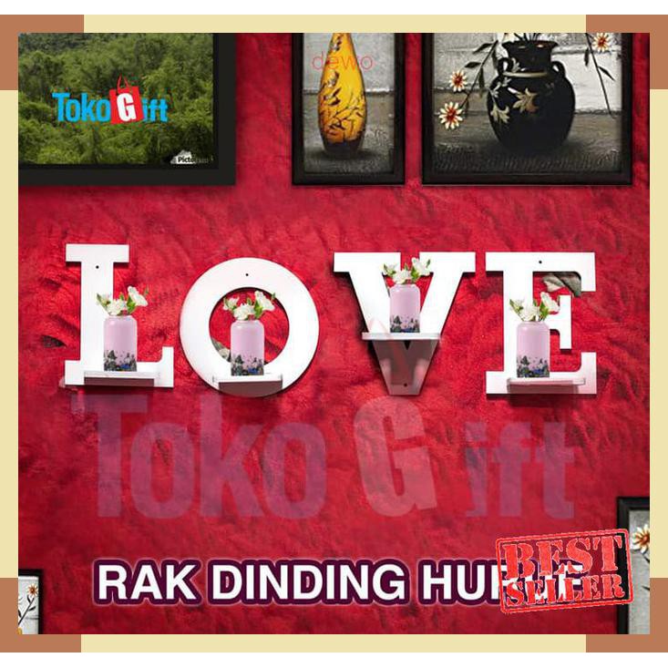 Rak DInding Dekorasi Huruf / Dekorasi Dinding WPC R302 - LOVE