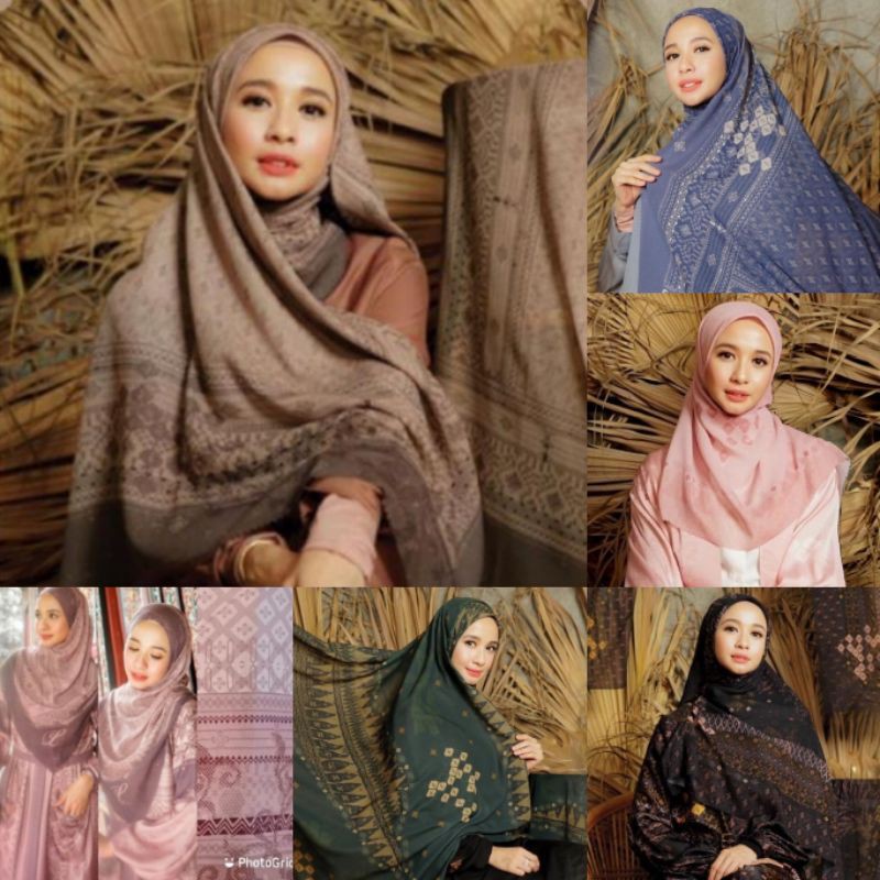 HIJAB SEGI EMPAT VOAL PREMIUM MOTIP LASER CUT NENGBELA SERIES