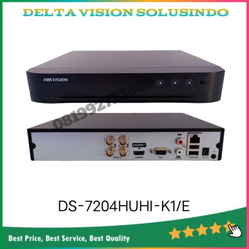 Jual Dvr Hikvision 4CH 7204HUHI-K1/E Turbo HD DVR Garansi 2 Tahun ...