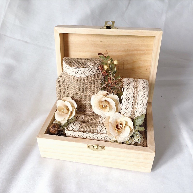 BOX MAHAR PERHIASAN  RUSTIC KOTAK  KAYU HANTARAN PERHIASAN  