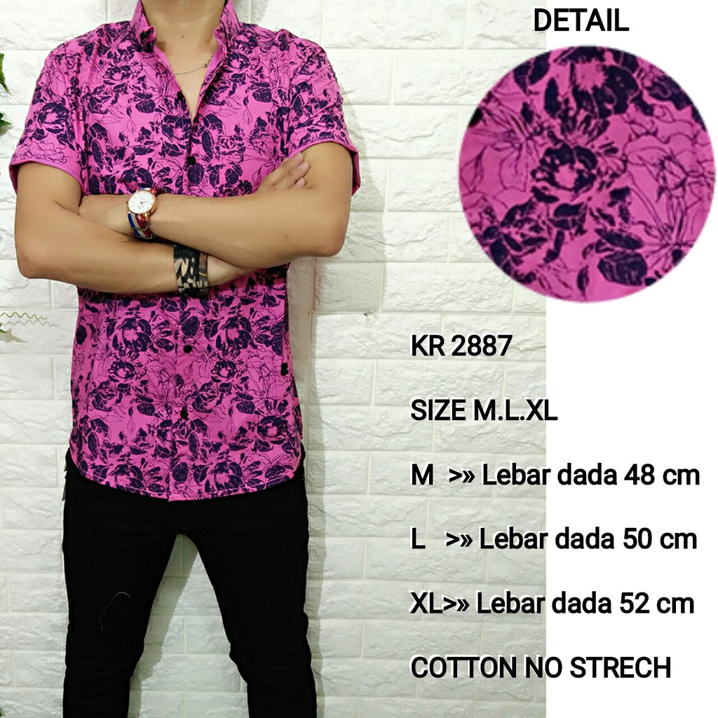 Harga Pabrik Kemeja Pink Motif Batik Kr 2887 0LjWxxSAn66JJ