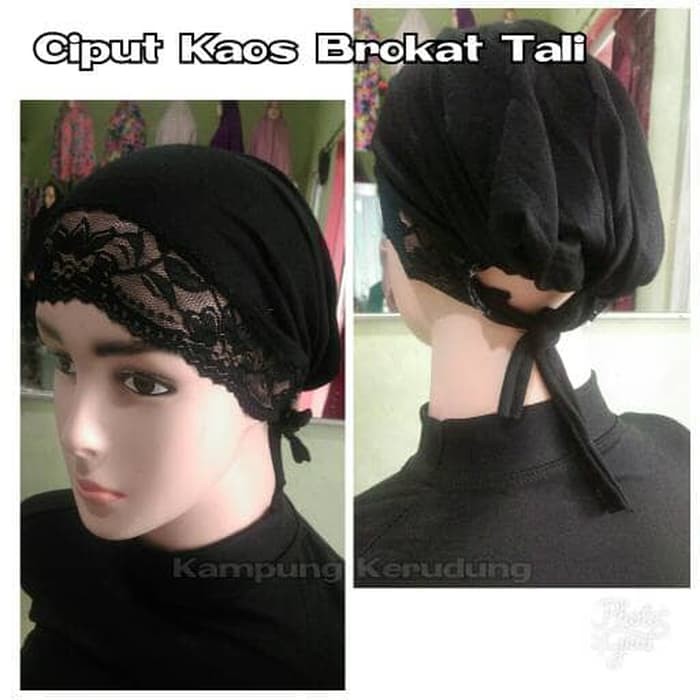 Ciput Kaos Brokat Tali Inner Dalaman Kaos Brokat Jilbab Kerudung Hijab