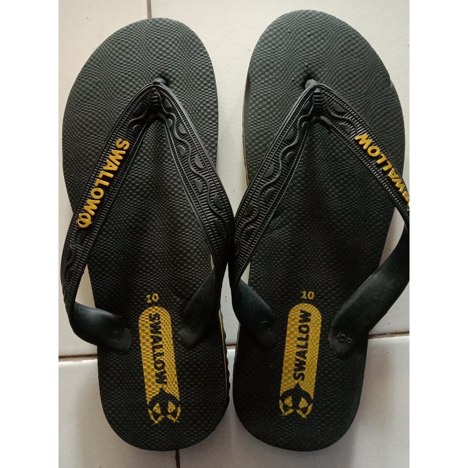 NEW SANDAL JEPIT SWALLOW BLACK PEARL | SANDAL SWALLOW HITAM POLOS | SANDAL JEPIT