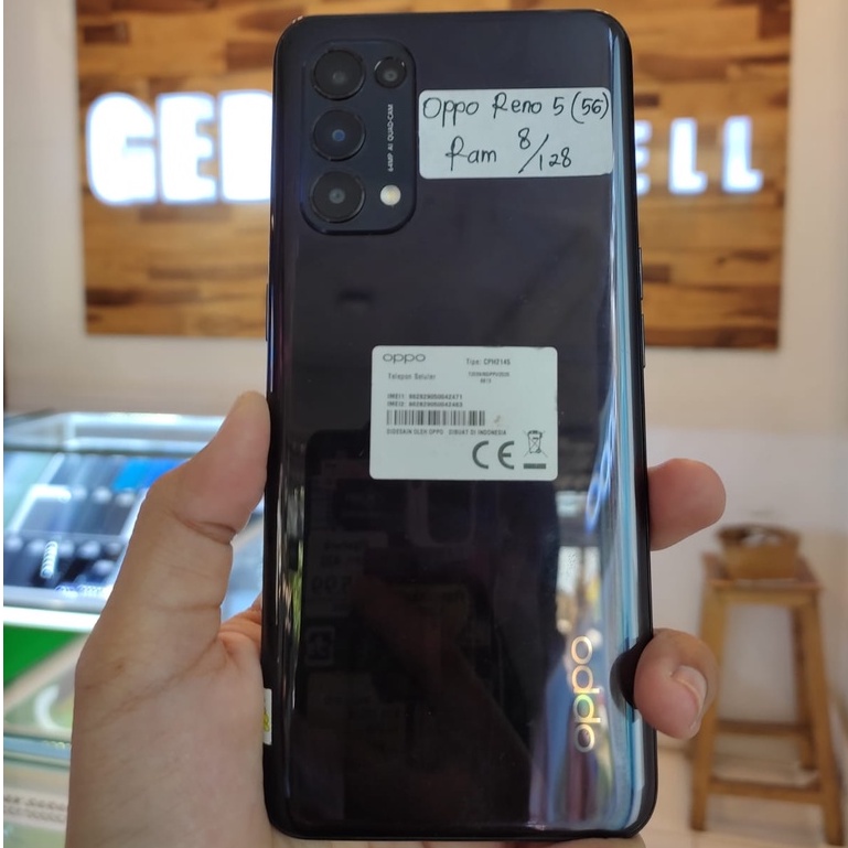 Oppo Reno 5 8/128 (5G) Fullset - Hp Bekas Second